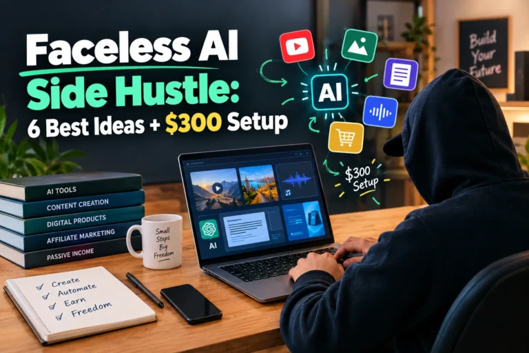 Faceless AI Side Hustle: How to Start a Faceless Business in 2026 (+ $300 Setup)