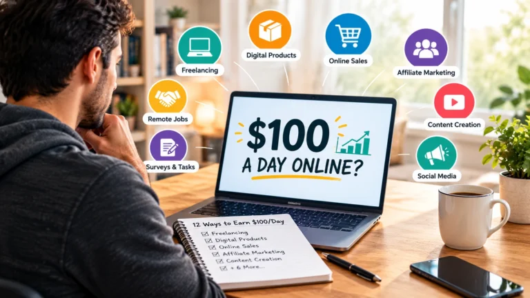 Can You Really Earn $100 a Day Online? The Honest Math for 12 Methods