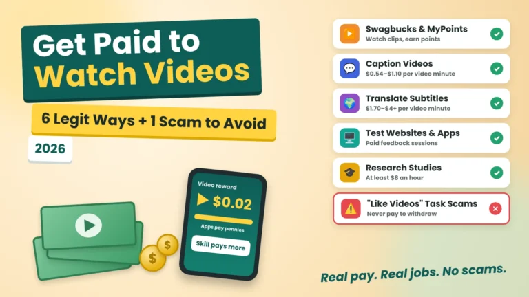 Get Paid to Watch Videos: 6 Legit Ways (and the Scam to Avoid) in 2026