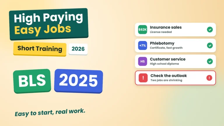High Paying Easy Jobs: 5 Options With Short Training (2026)