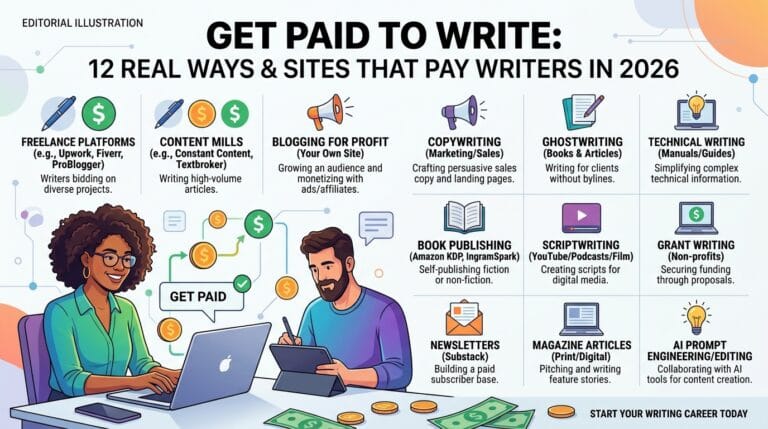 Get Paid to Write: 12 Real Ways and Sites That Pay Writers in 2026